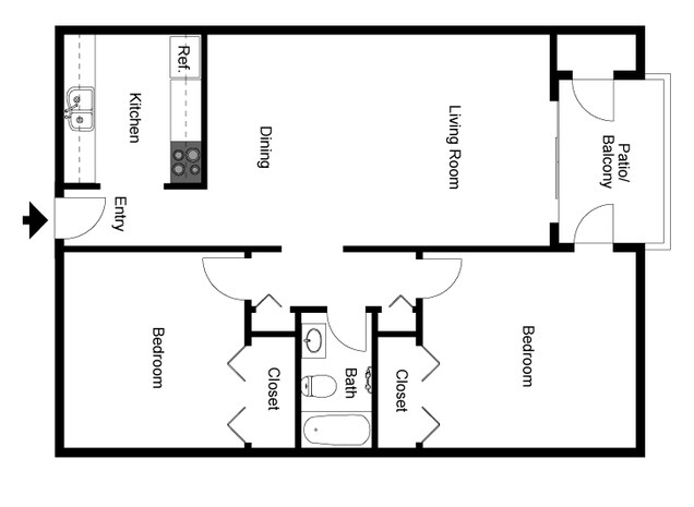 Unit 222 233 floor plan
